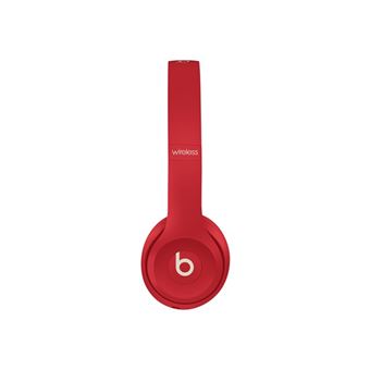 Beats Solo3 - Beats Club Collection - écouteurs avec micro - sur-oreille - Bluetooth - sans fil - isolation acoustique - rouge club - pour iPad/iPhone/iPod/TV/Watch