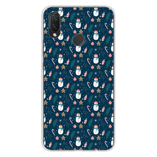 Coque en silicone imprimée compatible Huawei P Smart Plus NO Bonhomme de neige