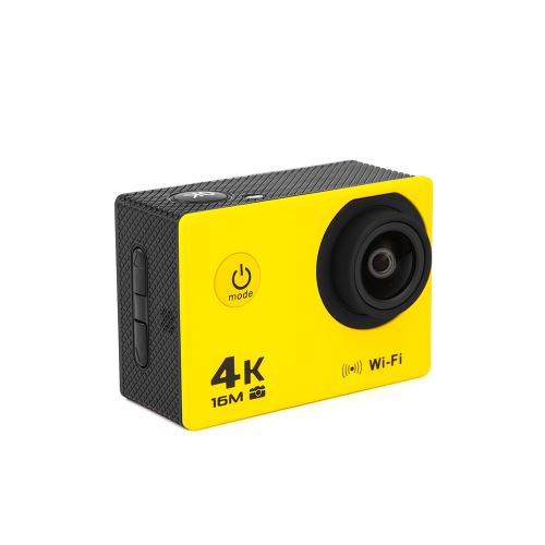 Caméra de sport 4K Ultra HD WIFI 16MP, 1080P / 30fps, 170 degrés, LCD 2.0 pouces, caméra HD étanche 30M DV casque - Jaune