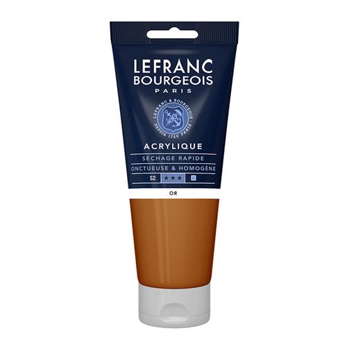 Lefranc Bourgeois - Peinture - peinture acrylique - or - opaque - satin - fine - 200 ml