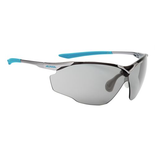 Lunettes de cyclisme Alpina Splinter Shield VL Titanium / Cyan