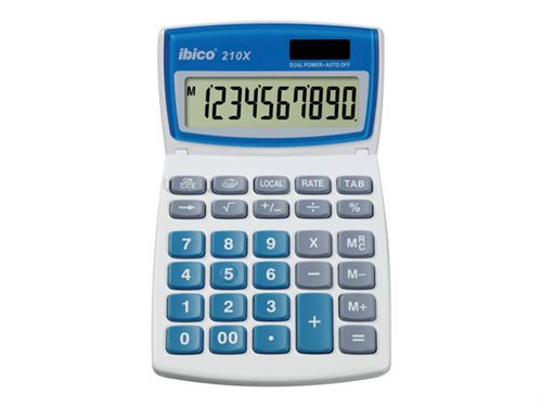 Ibico - Calculatrice De Bureau 210X, Écran Lcd 10 Chiffres