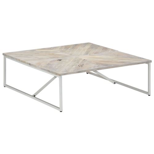 Vidaxl table basse 110x110x36 cm bois de manguier solide 247698