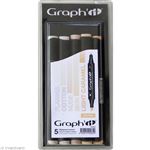 Set 5 Marqueurs à alcool Graph'it - Skin tones - Graph it