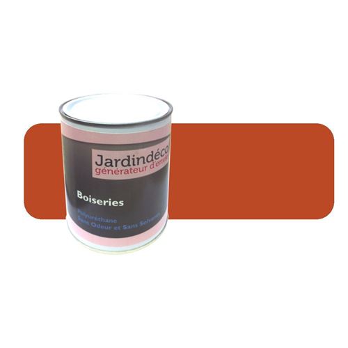 Bouchard Peintures - Peinture pour meuble en bois brut 1 litre orange rouge