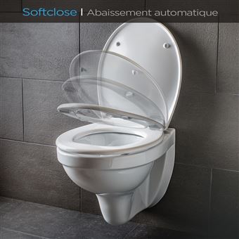 Abattant WC frein de chute soft close siège de toilette cuvette