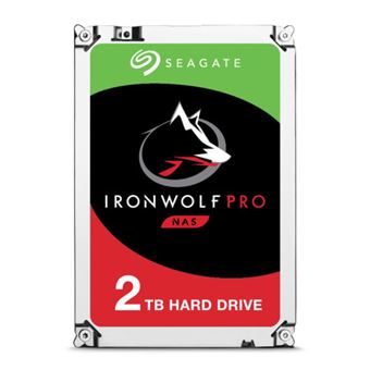 Seagate IronWolf Pro - Disque dur - 2 To - interne - 3.5&quot; - SATA 6Gb/s - mémoire tampon : 128 Mo - 1