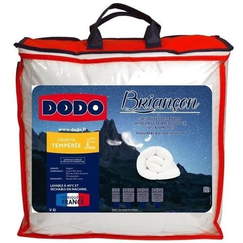 DODO Couette naturelle Briancon - 240 x 260 cm - Blanc