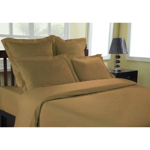 Drap Housse Uni Percale EASY CARE 80 fils/cm² SENSEI SOFT Taupe 90x200