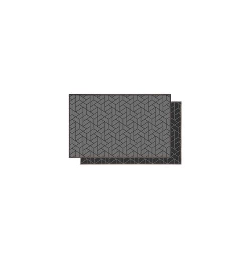 Paris Prix - Tapis Déco Réversible harvey 120x170cm Gris & Noir