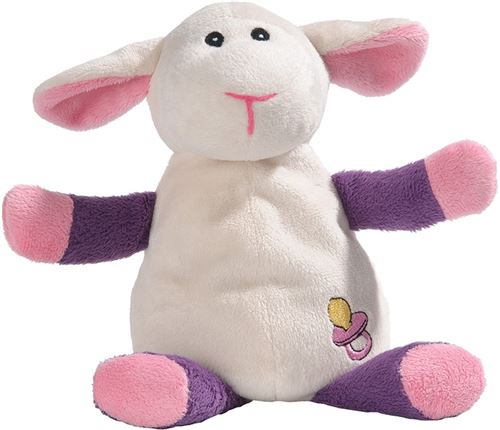 Warmies agneau en peluche chaud 25 cm rose/violet