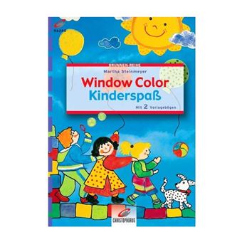Livre motif window color les enfants et le chien - modele peinture fenetre (langue allemand) - 1