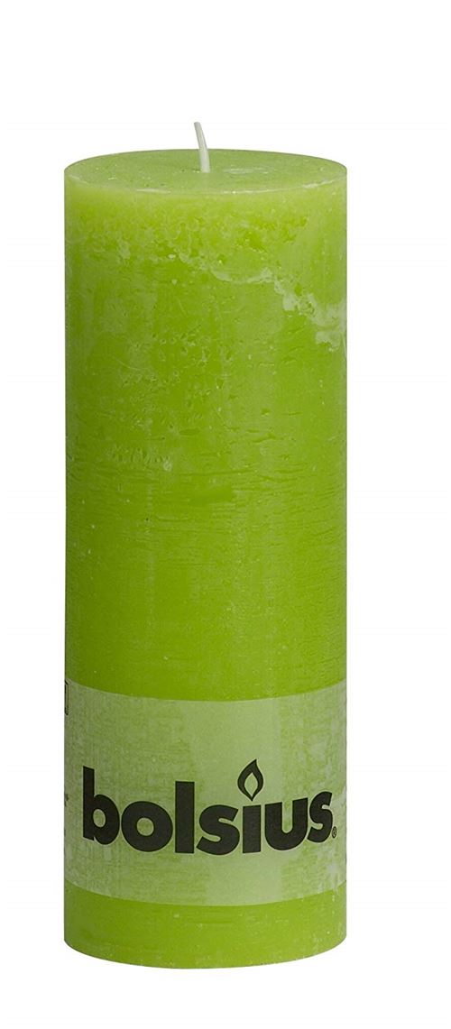 Bolsius 103868000374 Bougie pilier, Cire de paraffine, vert citron