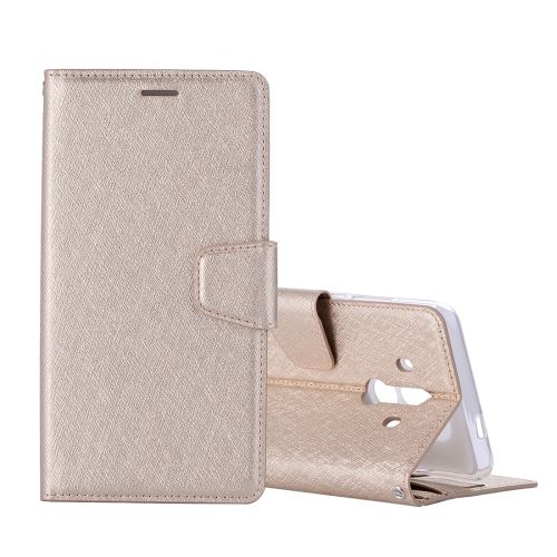 Huawei Mate 10 Housse Etui Cuir PU Texturé Doré ALS53434