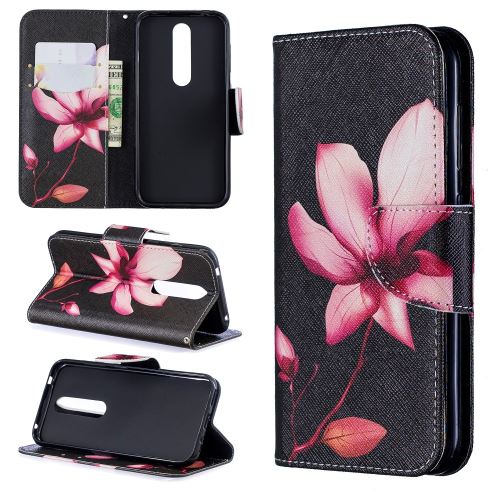 Etui en PU motif imprimé avec support motif de roses et de fleurs pour votre Nokia 4.2
