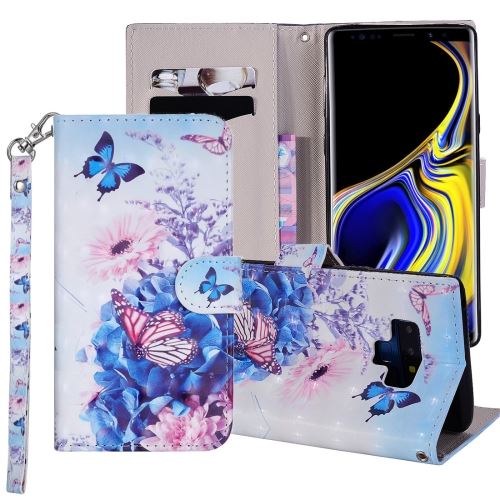 Galaxy Note9 Housse Etui Cuir Pu Papillon Als90808