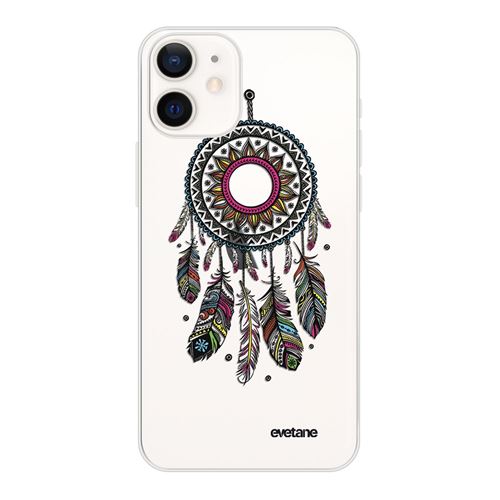 Coque pour iPhone 12 mini souple transparente Attrape rêve Motif Ecriture Tendance [Evetane®]