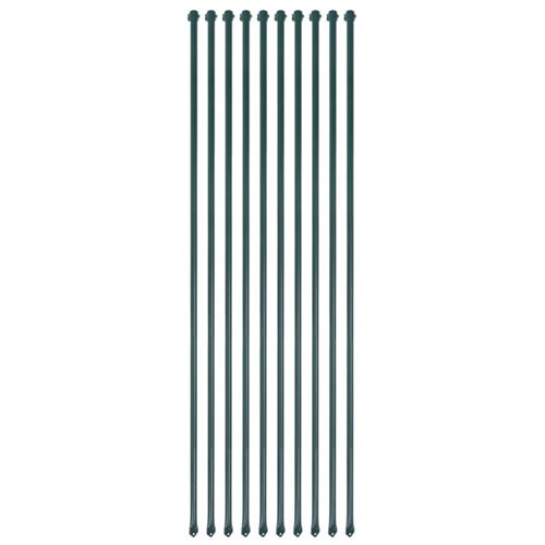 vidaXL Poteau de jardin 10 pcs 1,5 m Métal Vert