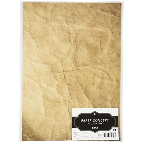Creotime papier kraft 21 x 29,7 cm 10 pièces multicolore