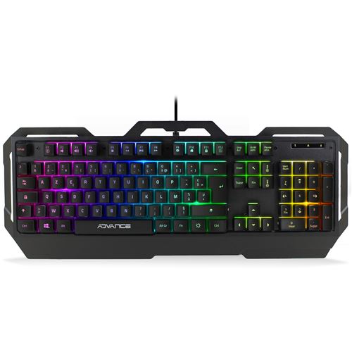 Clavier USB ADVANCE GAMING rétro éclairé 7 couleurs RGB touches semi-mécaniques Réf : CLA-GT250