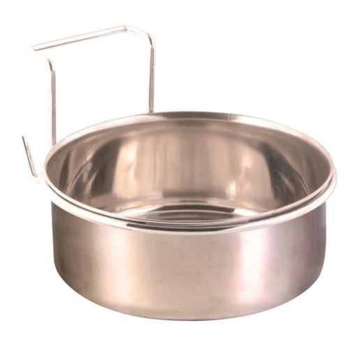 TRIXIE Ecuelle inox avec support - 900ml - O14cm - Pour perroquet et perruche