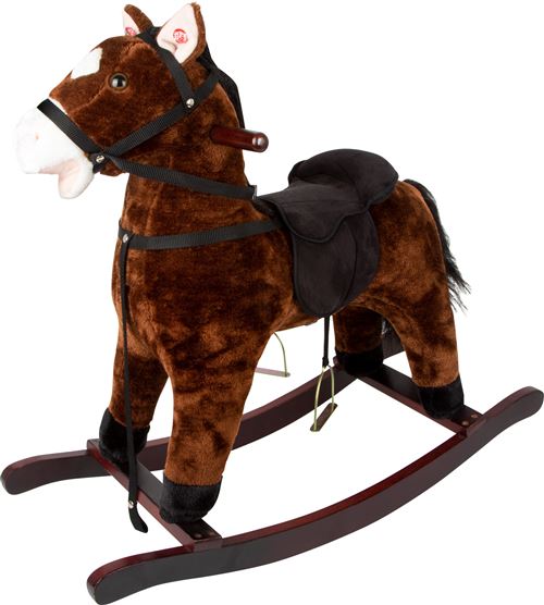 Small Foot cheval à bascule junior 74 x 30 cm plongeon/acier/bois brun