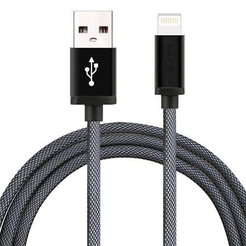 Platyne câble usb pour iphone 5 5s 5c 6 6+ - 2a - noir cab 15