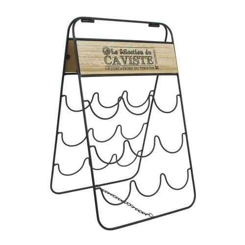 Totally Addict - Porte bouteilles en métal 9 bouteilles Bistrot