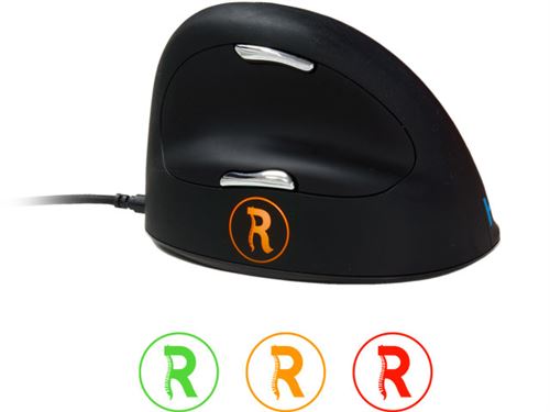 R-GO Tools RGOBRHEMLR filaire Souris ergonomique optique ergonomique noir, argent