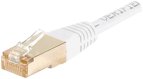Câble ethernet Cat 5e 2m FTP blanc