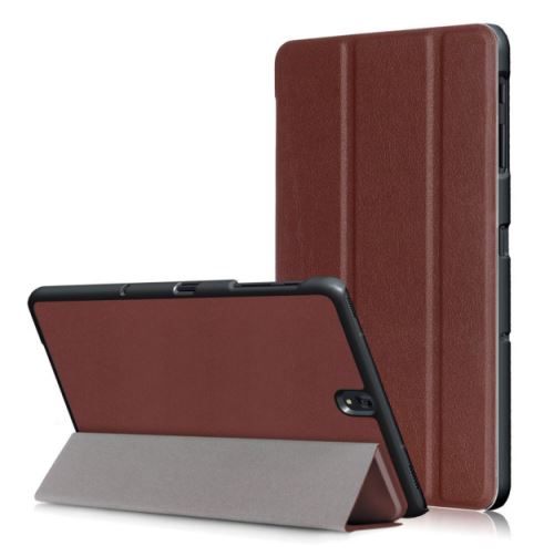 WISETONY® Étui en PU tri-pliure avec support pour votre Samsung Galaxy Tab A 2019 T510/T515 10.1 - Brun