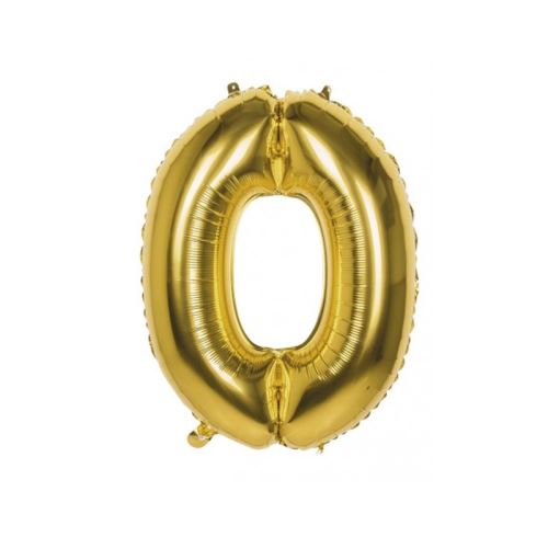 ballon or alu chiffre 0