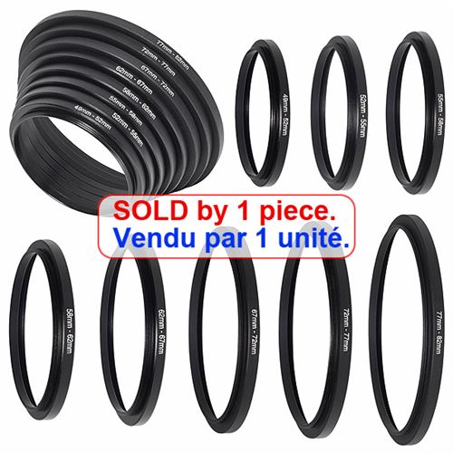 GENERIQUE Bague Adaptateur Filtre 77mm sur Objectif Diam&egrave;tre 67mm Adaptatrice Step Up 929 