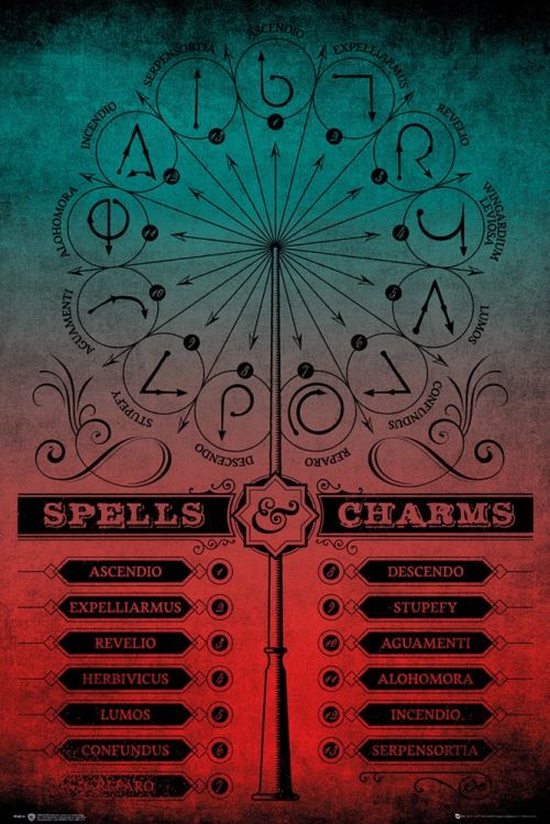 Affiche maxi Harry Potter Spells and Charms