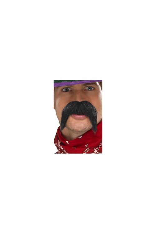 Moustache Cow Boy Mexicain El Gringo - Noir