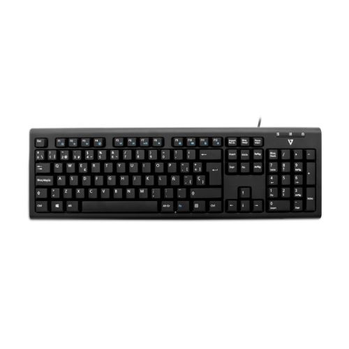 V7 KU200ES - Toetsenbord - USB - Spaans - zwart