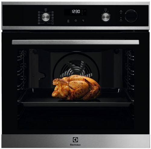 Electrolux SteamCrisp 700 EOC6P71X - Four - intégrable - niche - largeur : 56 cm - profondeur : 55 cm - hauteur : 60 cm - avec système auto-nettoyant - classe A+ - inox