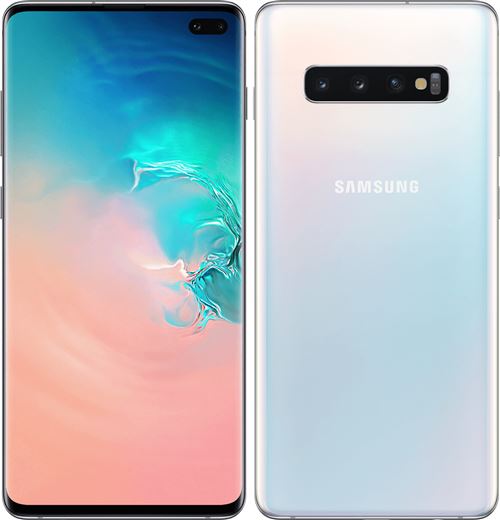 Samsung Galaxy S10+ - 4G smartphone - double SIM - RAM 8 Go / Mémoire interne 128 Go - microSD slot - OLED display - 6.4"" - 3040 x 1440 pixels - 3 x caméras arrière 12 MP, 16 MP, 12 MP - 2x front cameras 10 MP, 8 MP - blanc prisme État correct - Samsung reconditionné disponible sur Fnac