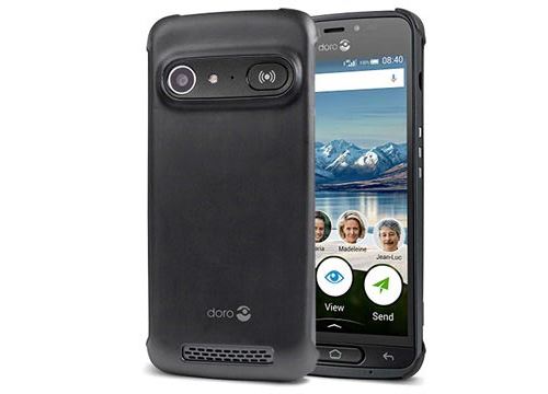 Doro - Achterzijde behuizing voor mobiele telefoon - zwart - voor Doro 8040