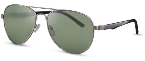 CWI lunettes de soleil unisexe pilote argent/vert (CWI2100)