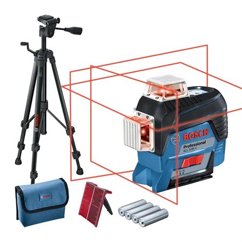 Télémètre Laser Bosch Coffret Laser Ligne Gll 3-80 C Professional Bosch 0601063R01