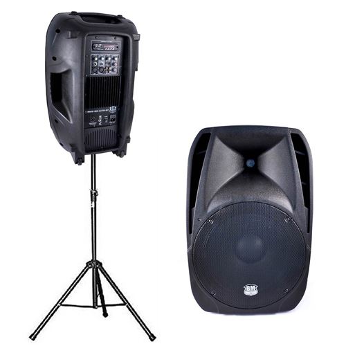 Gemini Enceinte Amplifiée Boomer 8" 300W Usb Sd Bt + Pied