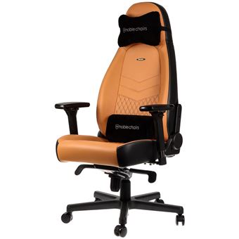 Siège Noblechairs Icon Cuir Noir et Orange
