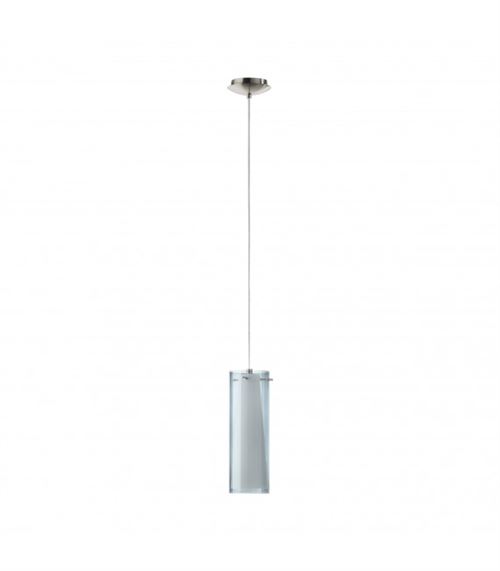 Suspension PINTO NERO 1 ampoule nickel satiné