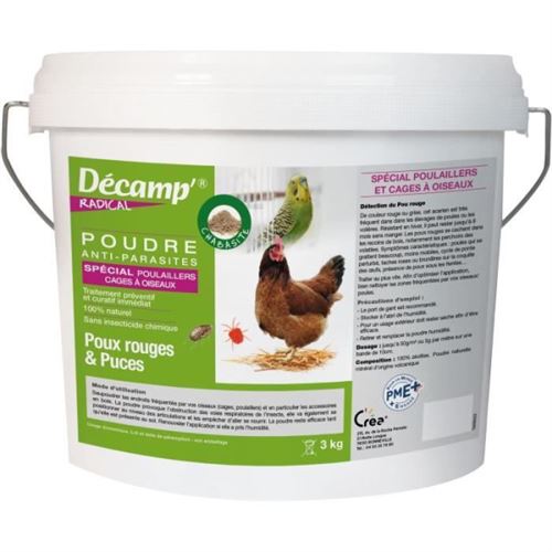 Meilleurs prix pour Chabasite spéciale poulailler   oiseau  en cages  DECAMP   Seau de 3 kg