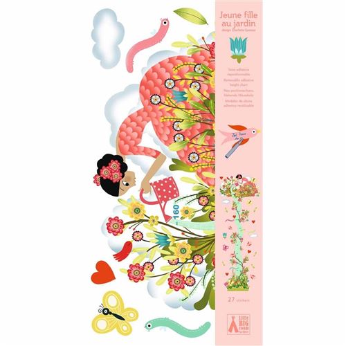 Djeco DD04041 - Stickers toise Jeune fille au jardin