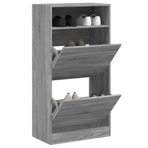 Vidaxl Gris Armoire À Chaussures - Sonoma - Image 2