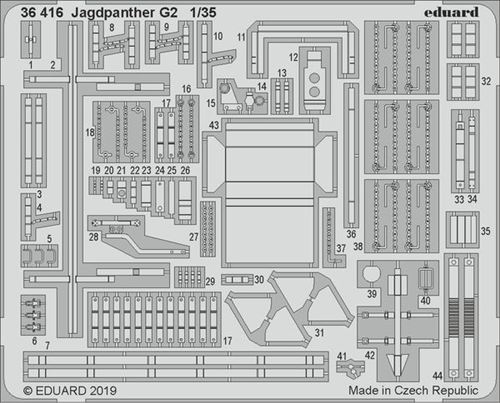 Jagdpanther G2 For Meng - 1:35e - Eduard Accessories