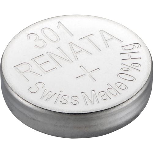 RENATA Pile bouton Silver Oxyde 301 / SR43SW 0% Mercure 1,55V