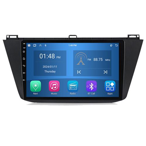 Autoradio RoverOne® Bluetooth CarPlay Android Auto Navigation 4Go RAM 64Go ROM pour Volkswagen Tiguan 2 Mk 2016-2022